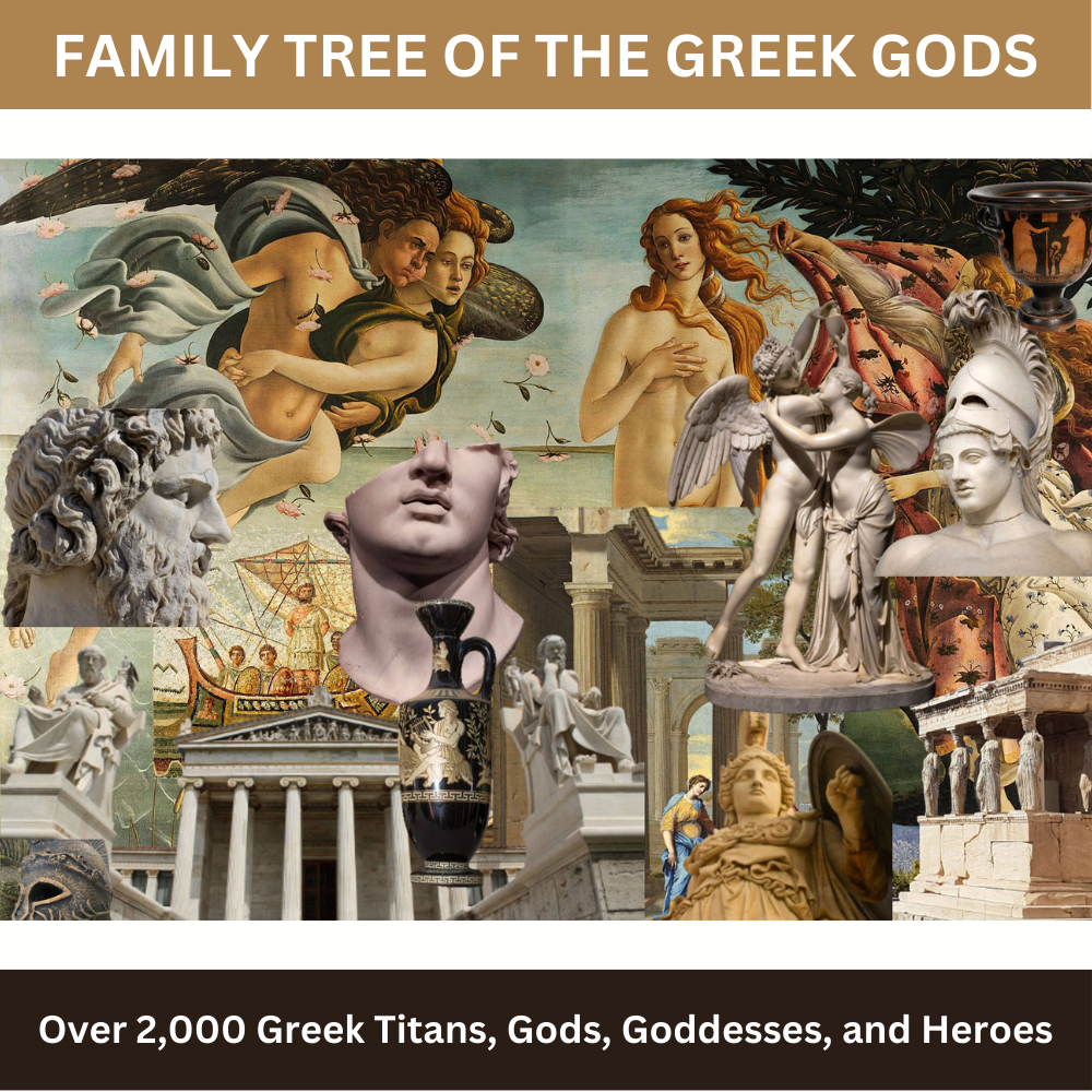 Family Tree of the Greek Gods primary product image.
